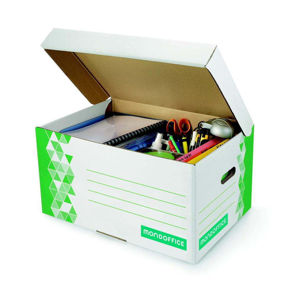 Caisse archives Mondoffice Premium - Capacit� 6 boites dos 8 cm - Vert