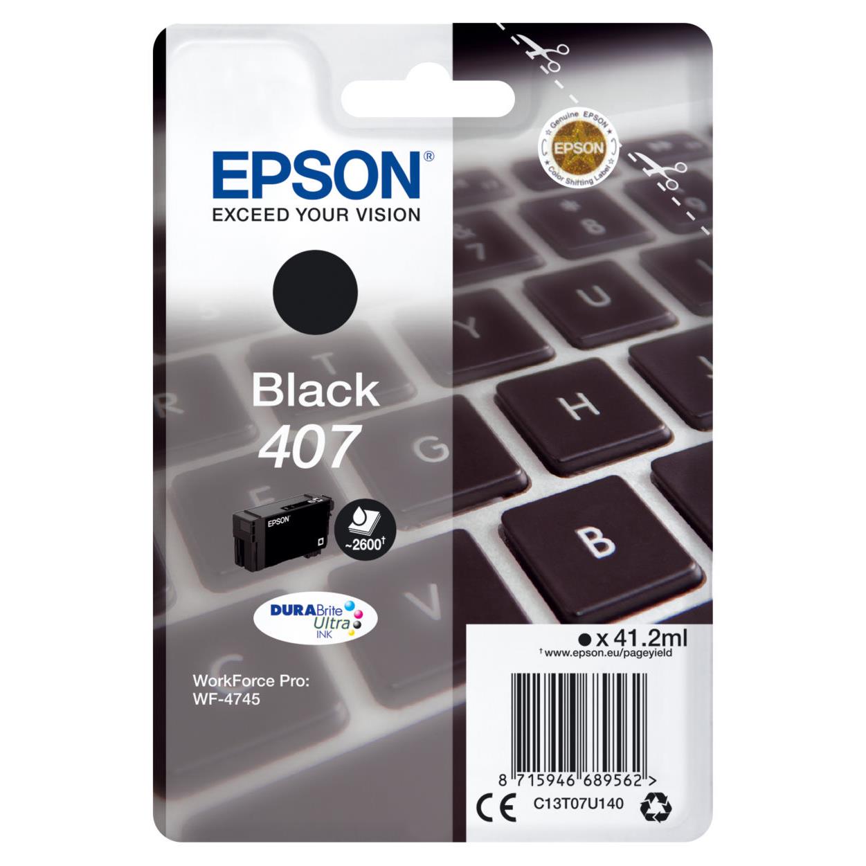Cartouches pour imprimantes - Epson wf-4745 cartouche d'encre 1 pice(s) original rendement lev (xl) noir