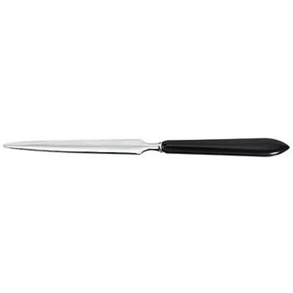 Ouvre-lettres - lame inox - manche plastique noir - longueur 21cm