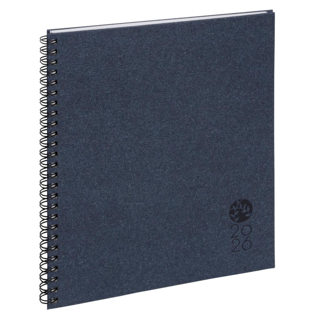 Agenda de bureau spiral Exacompta Eurotime 22W Forever - 22,5 x 18,5 cm - Bleu