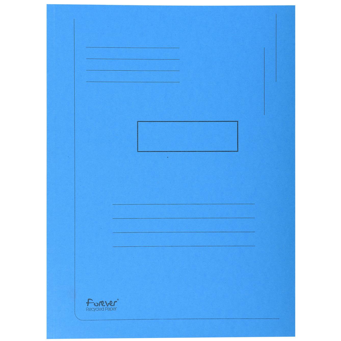 Chemise Exacompta Forever A4  2 rabats - 200 feuilles 240 x 320 mm - carton comprim recycl - bleu - 50 units