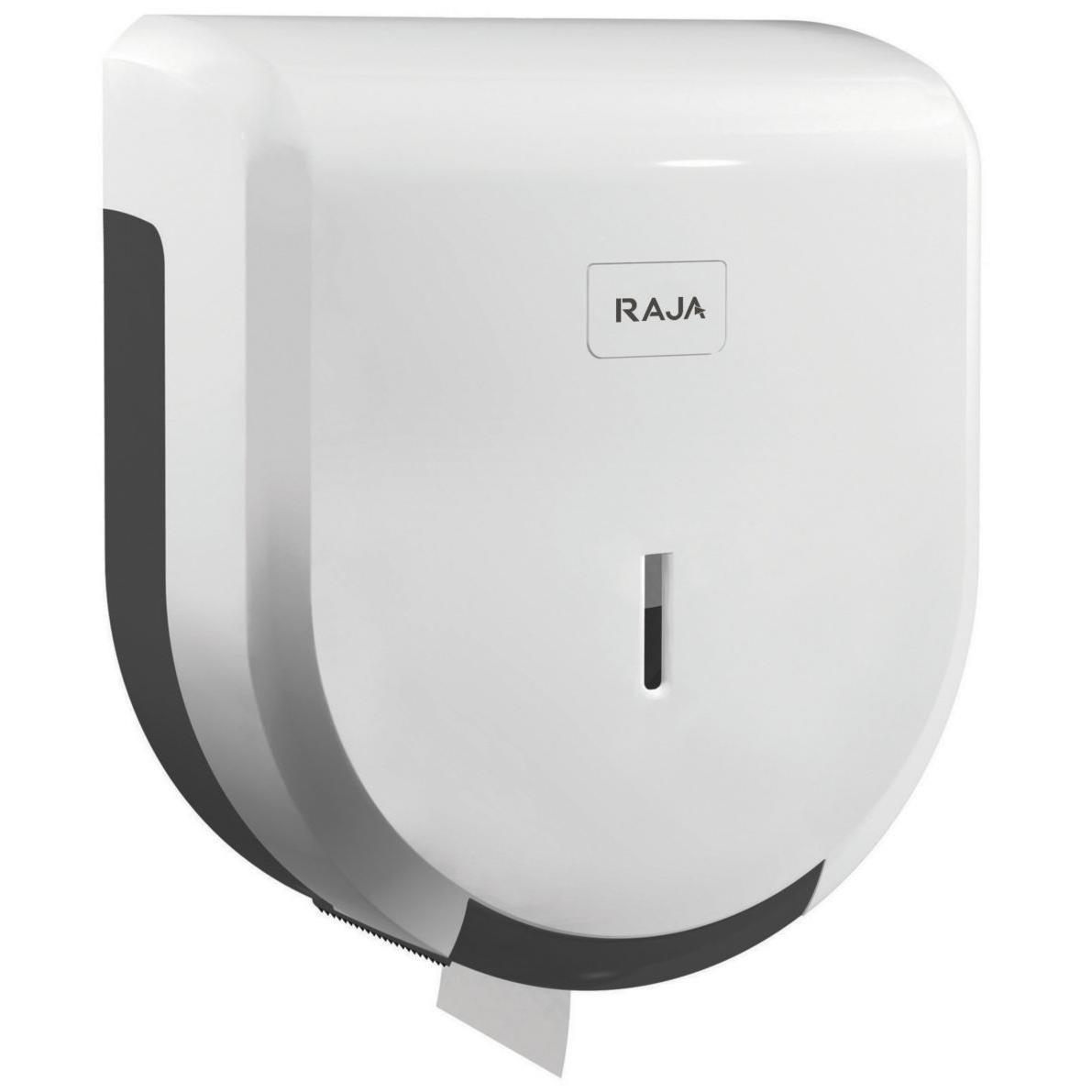 Distributeur de rouleaux de papier toilette gants - plastique ABS - verrou - blanc - 320 x 285 x 120 mm