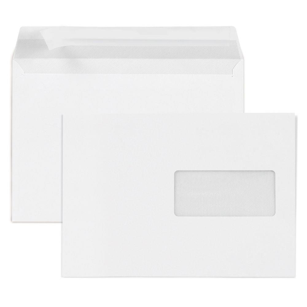 Enveloppe blanche Raja - C5 162 x 229 mm - avec fentre - fermeture autocollante avec bande protectrice - papier 80 g