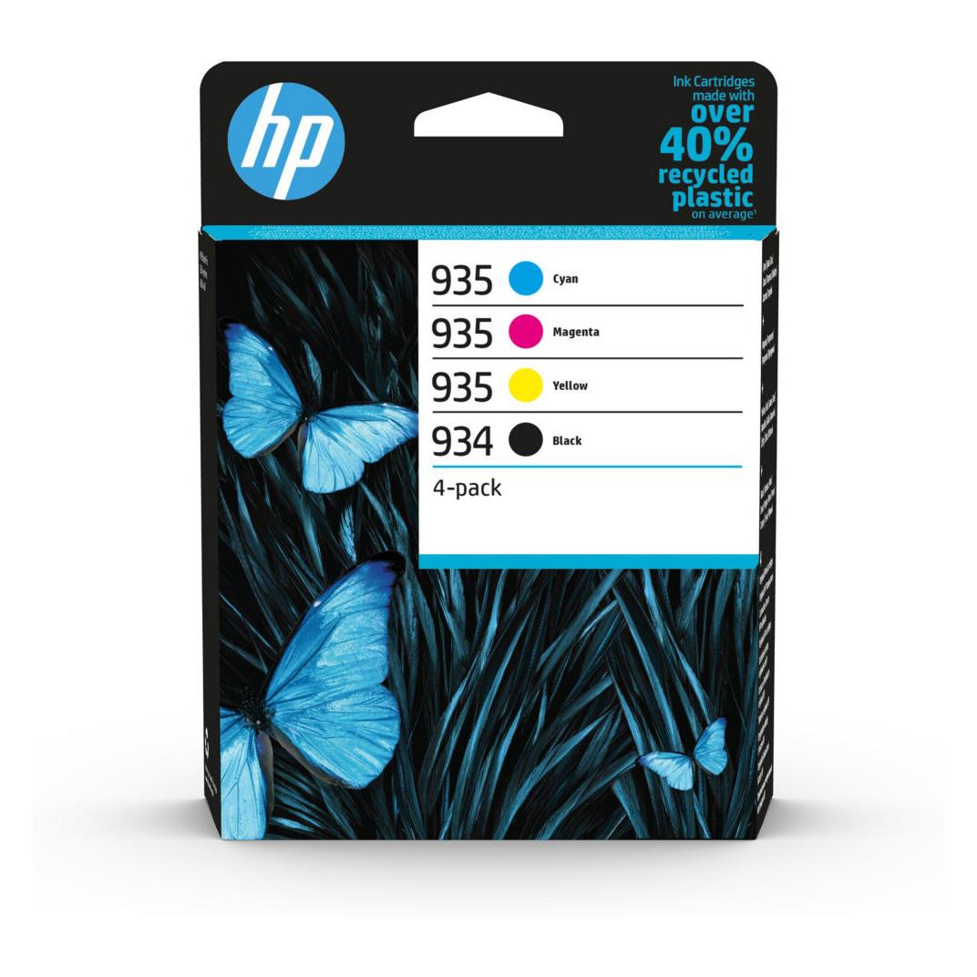 Cartouches pour imprimantes - Hp 934 pack de 4 cartouches d'encre noire/935 pack de 4 cartouches d'encre cyan/magenta/jaune authentiques