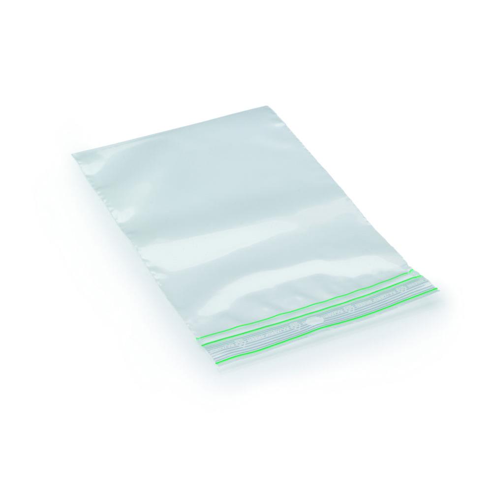 Sachet plastique recycl Raja  fermeture zip - 10 x 15 cm - Epaisseur 60 microns - Transparent (carton 1000 units)