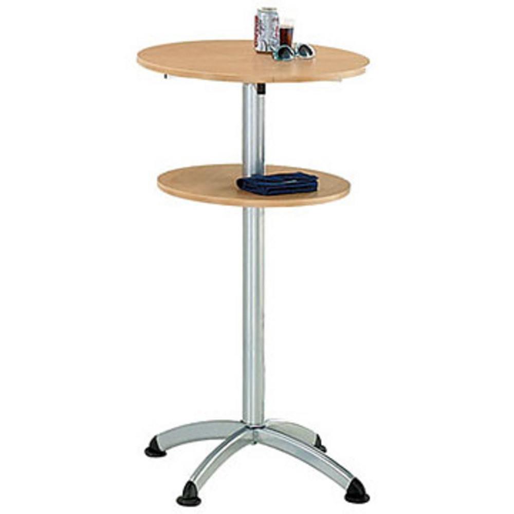 Guridon caftria - plateau htre , pitement aluminium