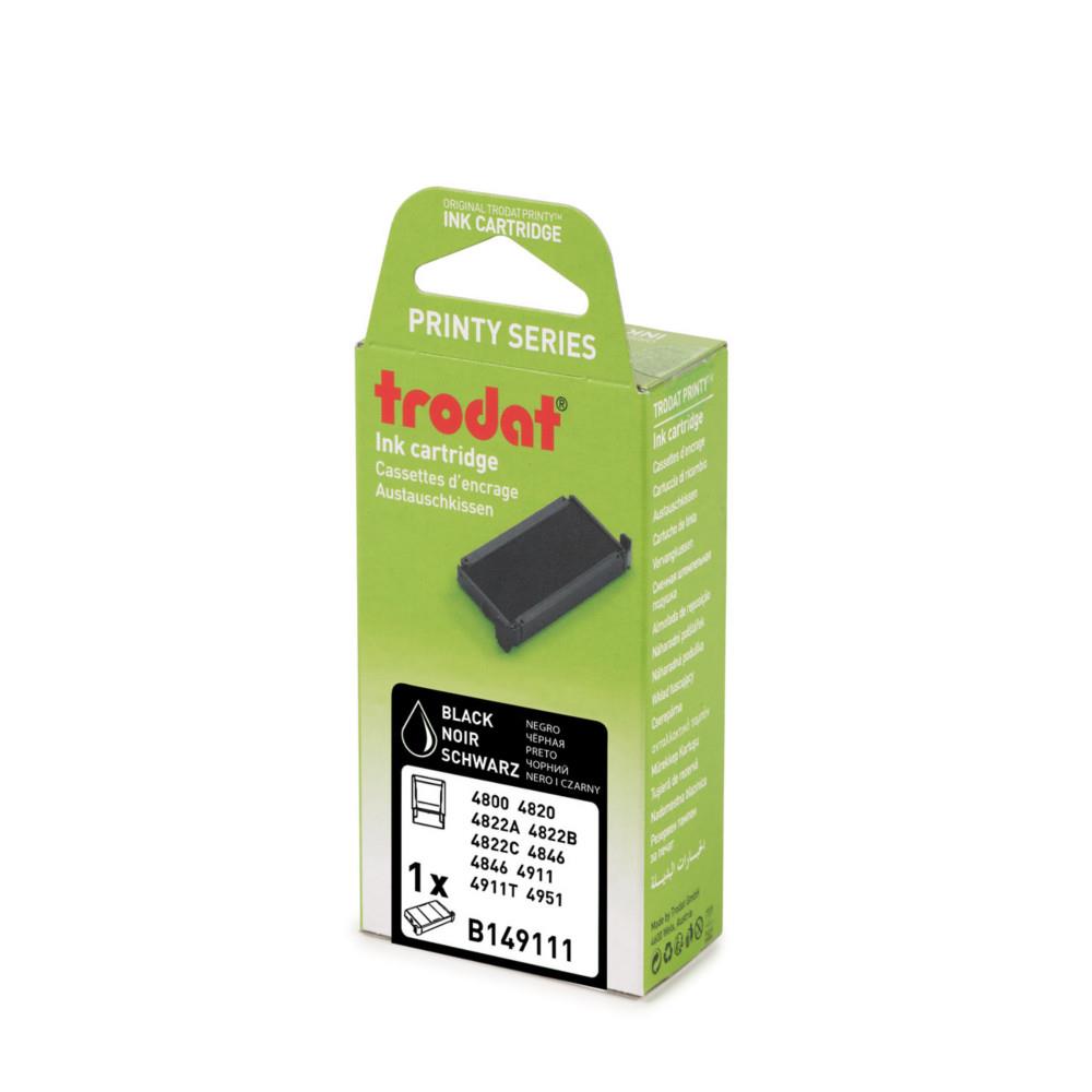 Cassette d'encre de rechange pour Tampons Trodat Printy 4911 - Noir