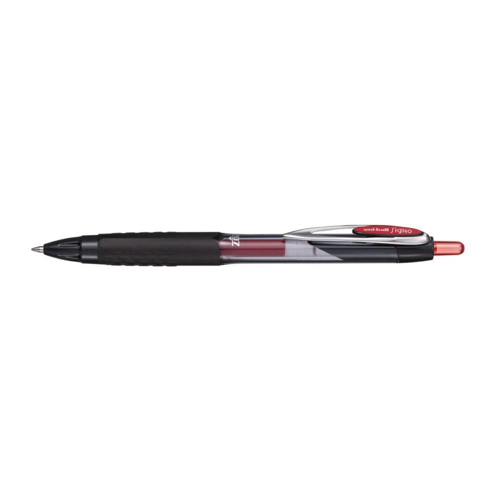 Stylo-bille  encre gel rtractable Uni Ball 207 RT pointe moyenne 0,7mm - Rouge
