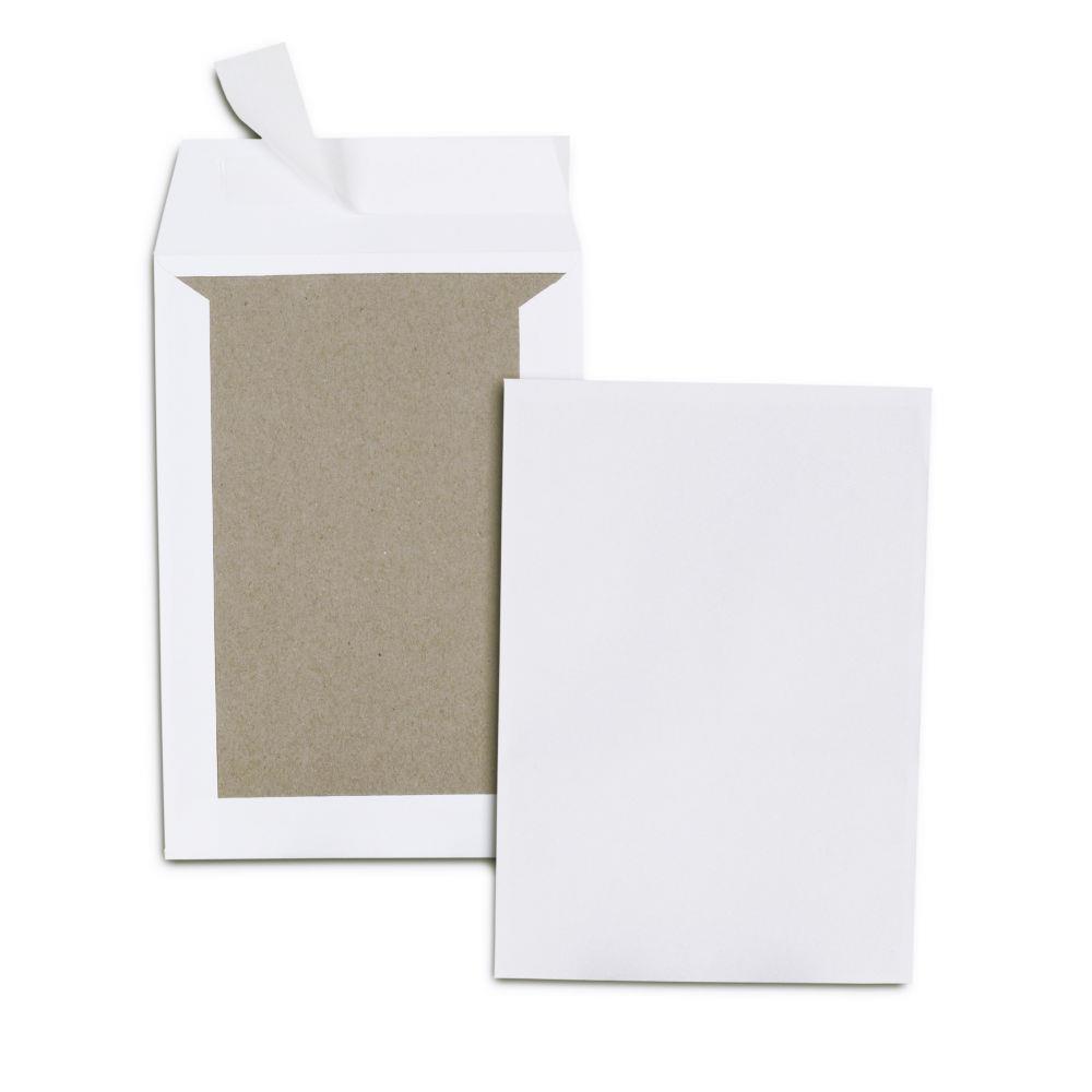 Enveloppe blanche 120 g/m dos kraft format B5 176 x 250 mm sans fentre - Fermeture auto-adhsive