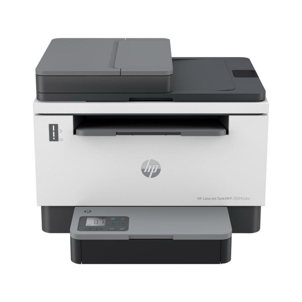 Imprimante multifonction laser monochrome HP LaserJet Tank MFP 2604sdw - Compatible rseau sans fil, Ethernet et Bluetooth - Gris