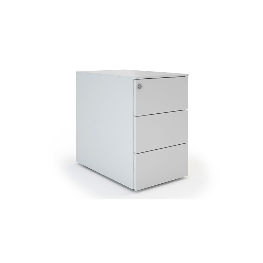 Caisson mobile mtal petite largeur 3 tiroirs - Aluminium