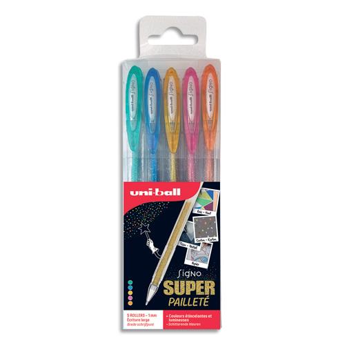 Uniball Signo Rainbow UM126 - pochette de 5 - coloris assortis