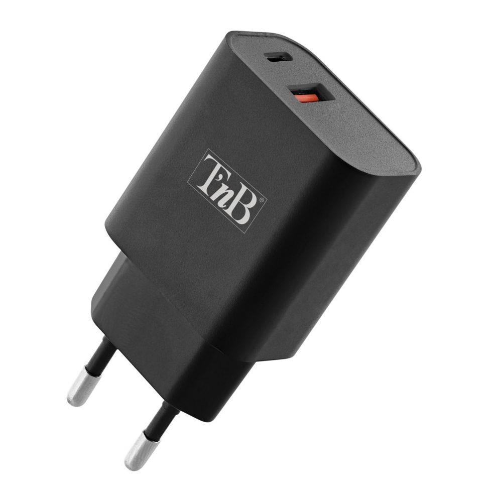 Chargeur secteur TNB USB-A et USB-C Quick Charge Power Delivery - 30W - Noir