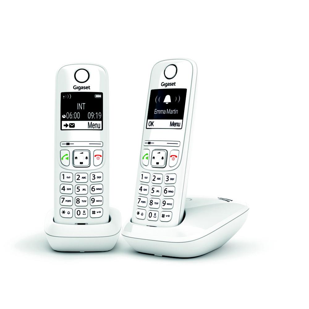 Gigaset as690 duo tlphone analog/dect blanc
