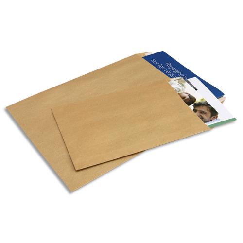 Pochettes kraft Adour La Couronne - fermeture auto-adhsive - 90 g - format 260 x 330 mm - Bote de 250