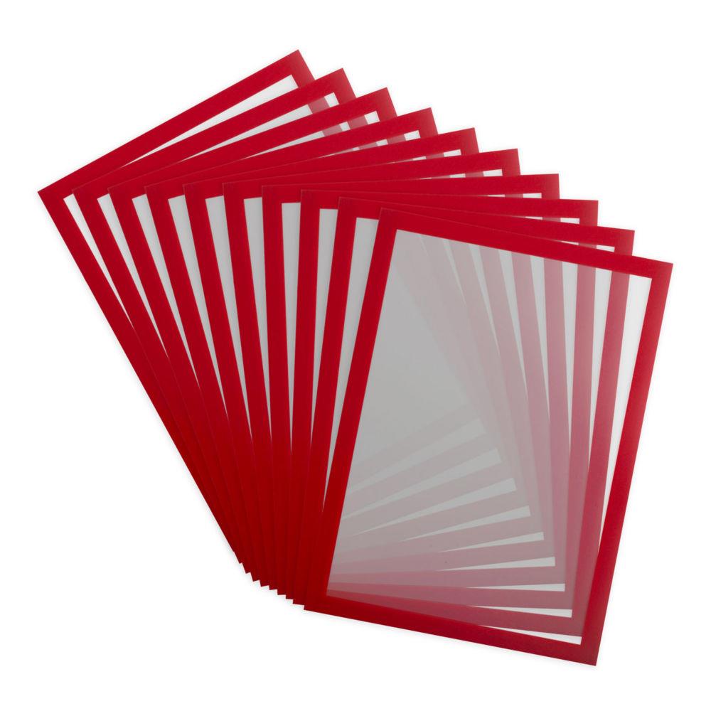 Pochette murale Tarifold Magneto Pro Solo - Cadre d'affichage magntique A4 - Cadre rouge - Lot de 10