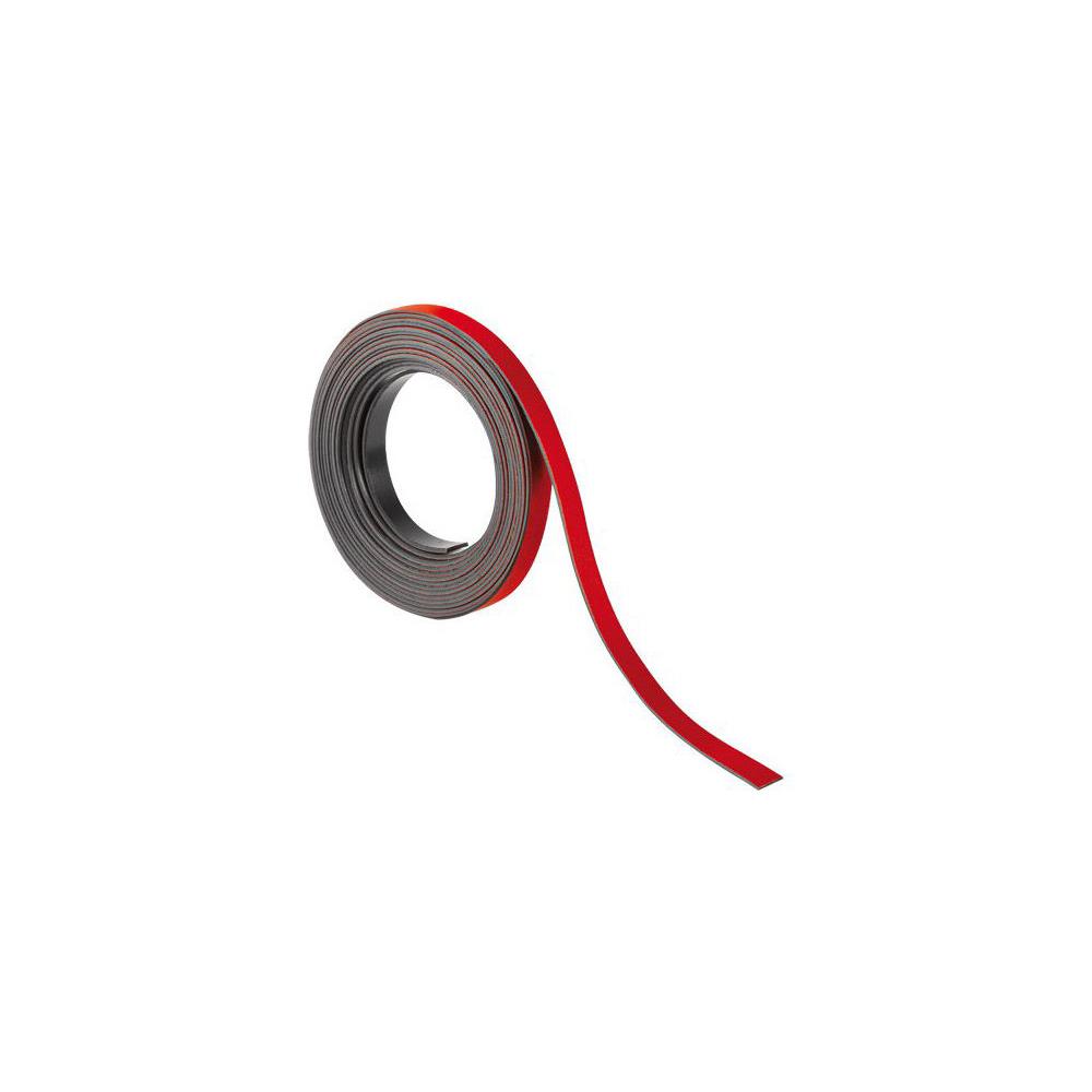 Ruban magntique 0.5 cm x 2 m - rouge - paquet 12 x 2 mtres