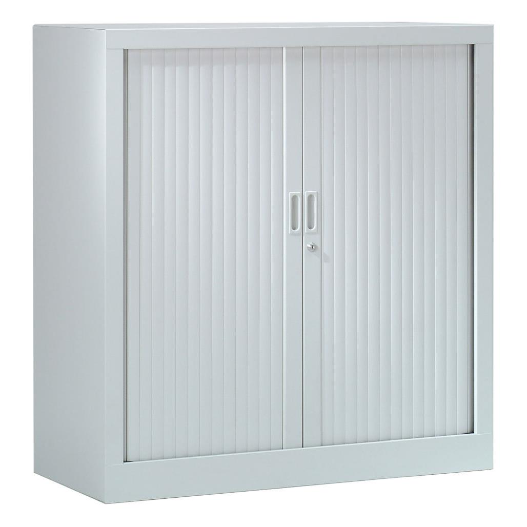 Armoire mtal monobloc  rideaux Gnric H.100 x L.100 cm - coloris Gris