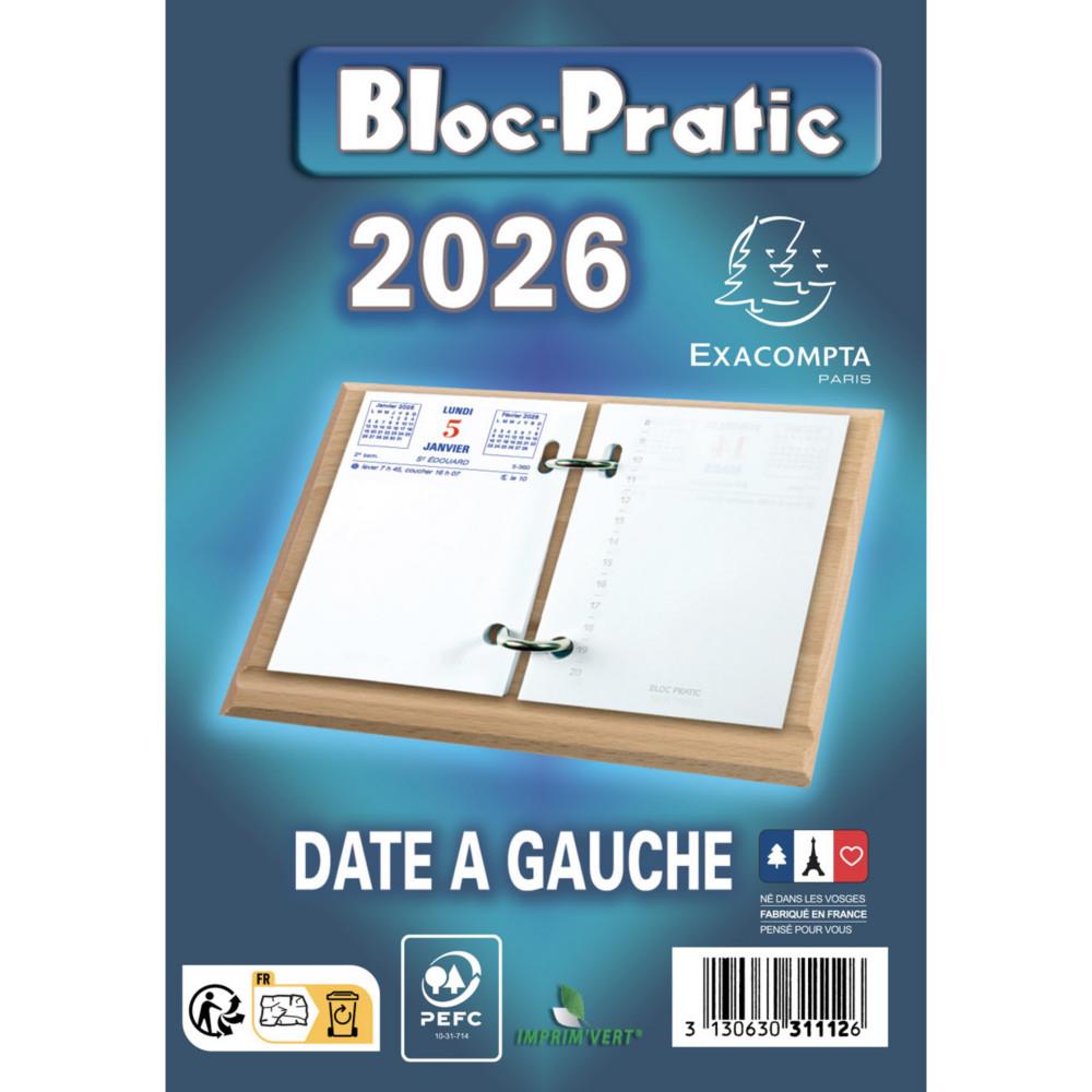 Recharge bloc phmride Exacompta Bloc-Pratic - Date  gauche