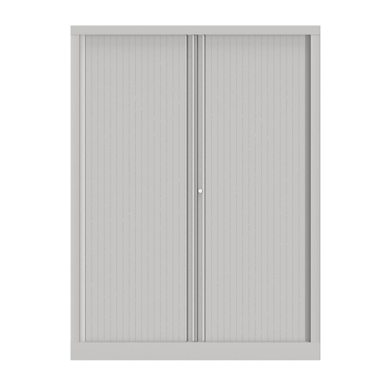 Armoire  rideaux mtallique Confort+ Ht 160 x L.120 cm - corps Blanc rideaux Blancs