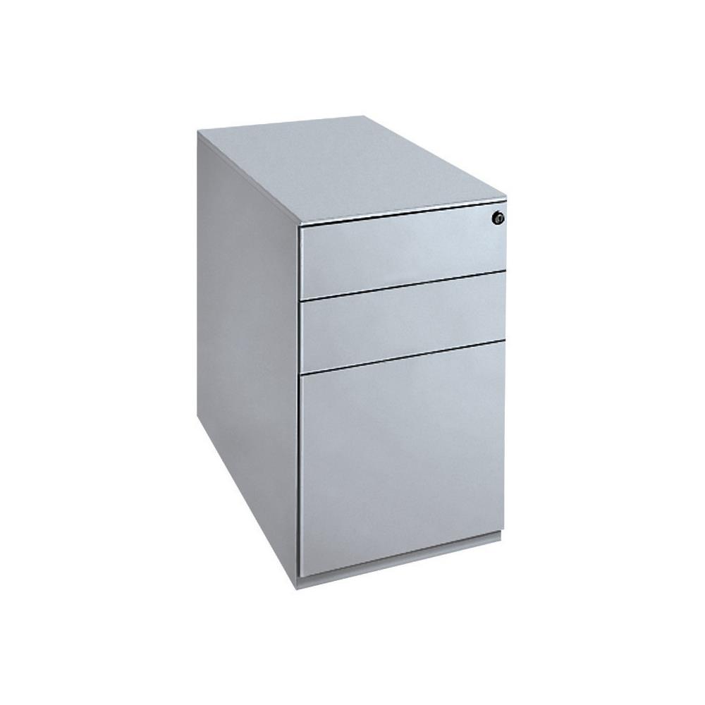 Caisson hauteur bureau Mobi - aluminium - 80 cm