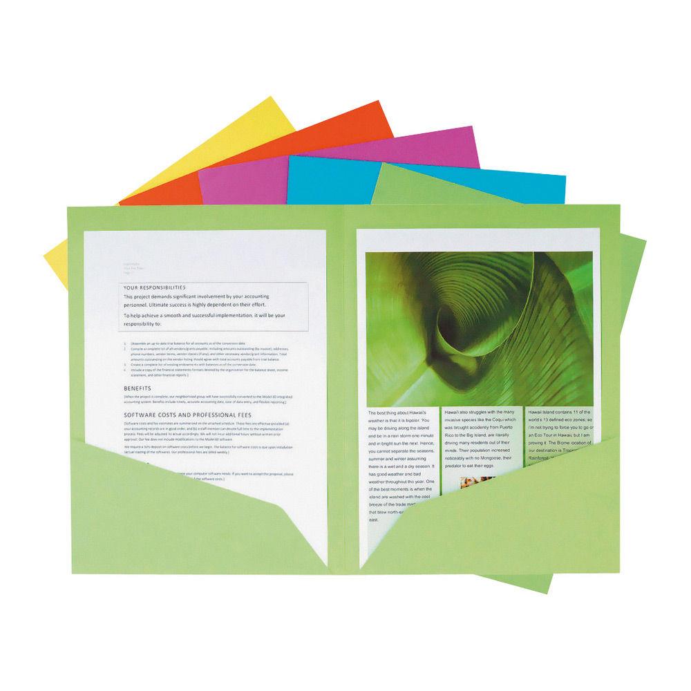 Chemise fine Nature Future 80 feuilles A4 24 x 32 cm Carton couleurs assorties - lot de 25