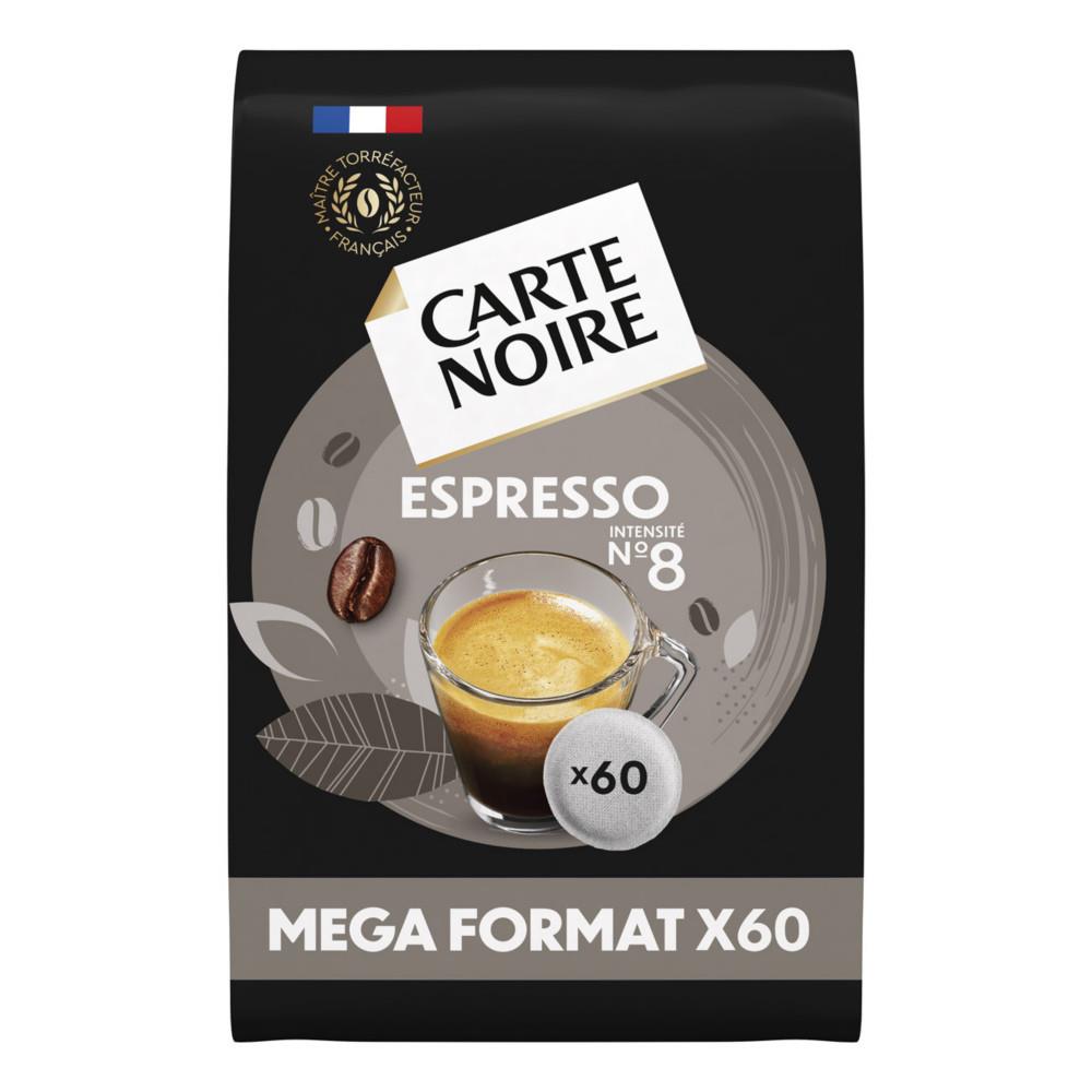 Dosette de caf� Carte Noire ESPRESSO - Intensit� 8 - M�ga format - Bo�te de 60