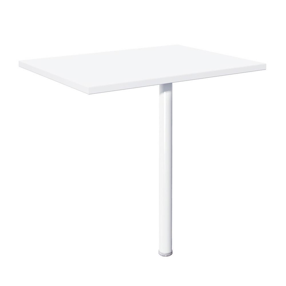 Extension rectangle - NF Environnement blanc - H 72 x L60 cm - pied tube blanc