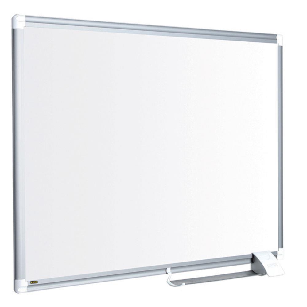 Tableau blanc Bi-Office Maya New Generation - surface en acier laqu - magntique - cadre en aluminium gris - 1 200 x 900 mm