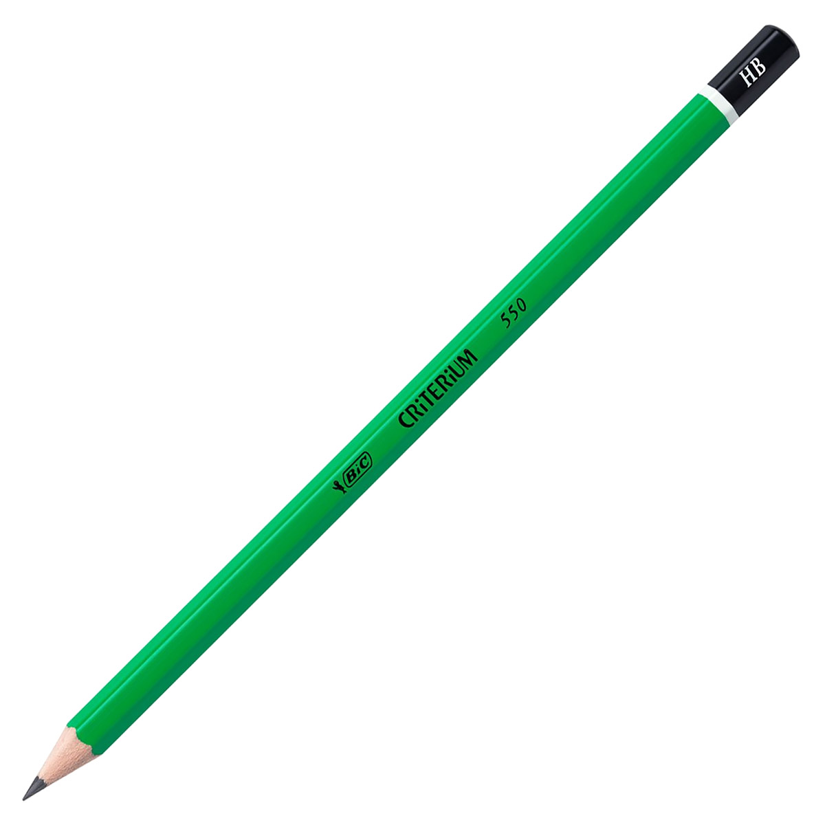 Crayon de papier Bic Criterium 550 mine HB corps hexagonal vert — free download
