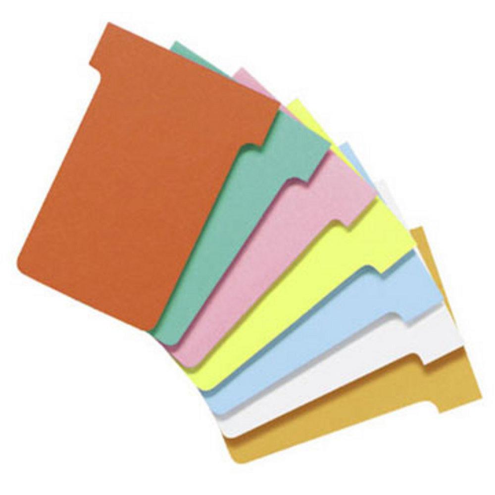 Paquet de 100 fiches "T" planning  T2 jaune - paquet 100 units