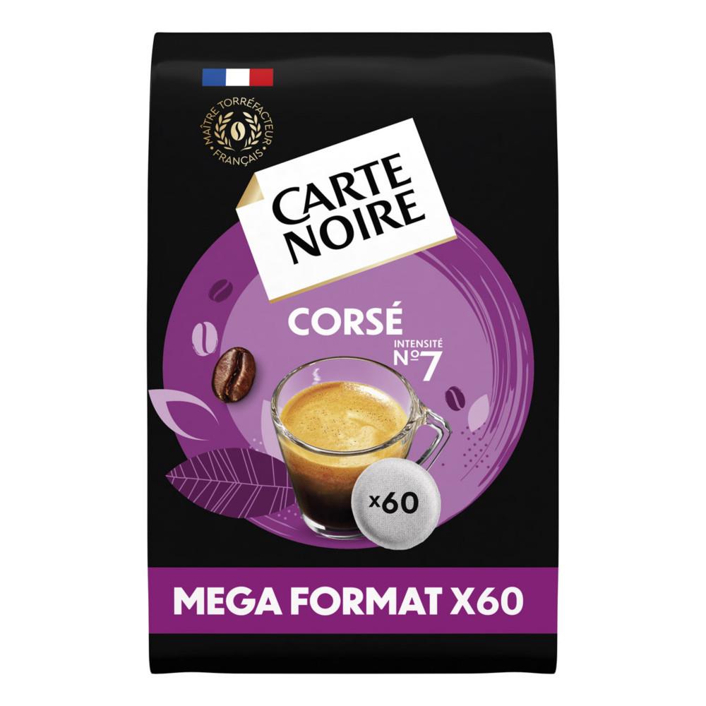 Dosette de caf� Carte Noire CORS� - Intensit� 7 - M�ga format - Bo�te de 60