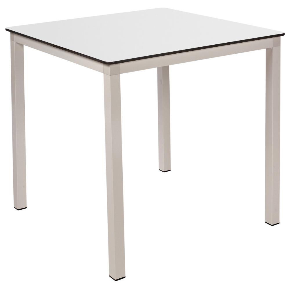 Table carr�e Romy 70 x 70 cm - Usage ext�rieur - Empilable - Blanc
