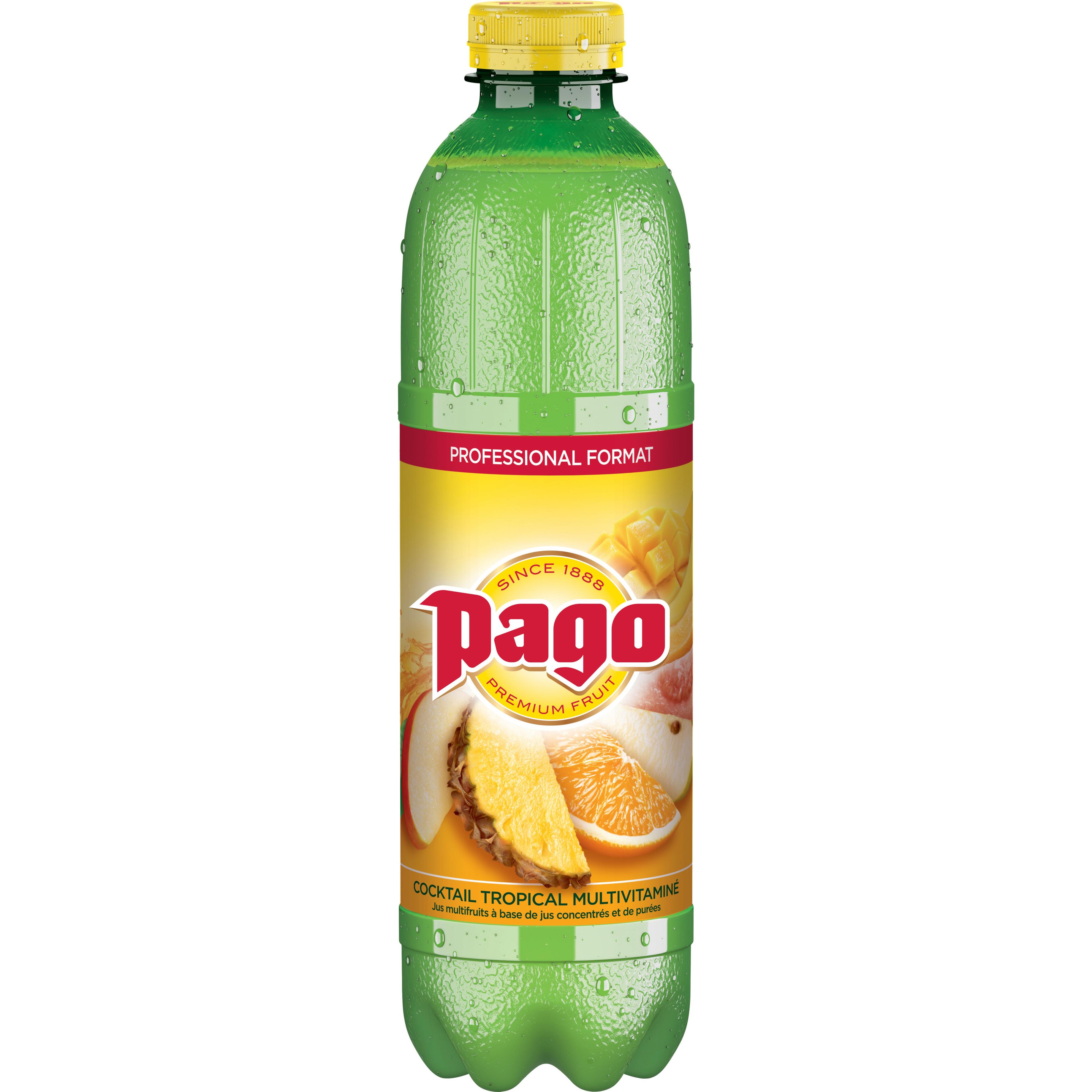 Jus multivitamin Pago - lot de 6 bouteilles de 1 litre