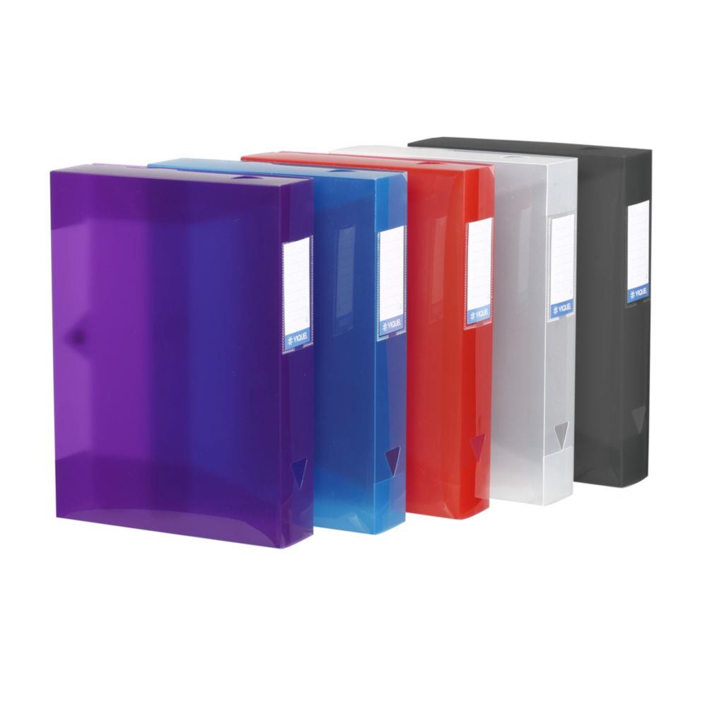 Bote de classement Viquel Propyglass en polypropylne - A4 - dos 6 cm - coloris assortis