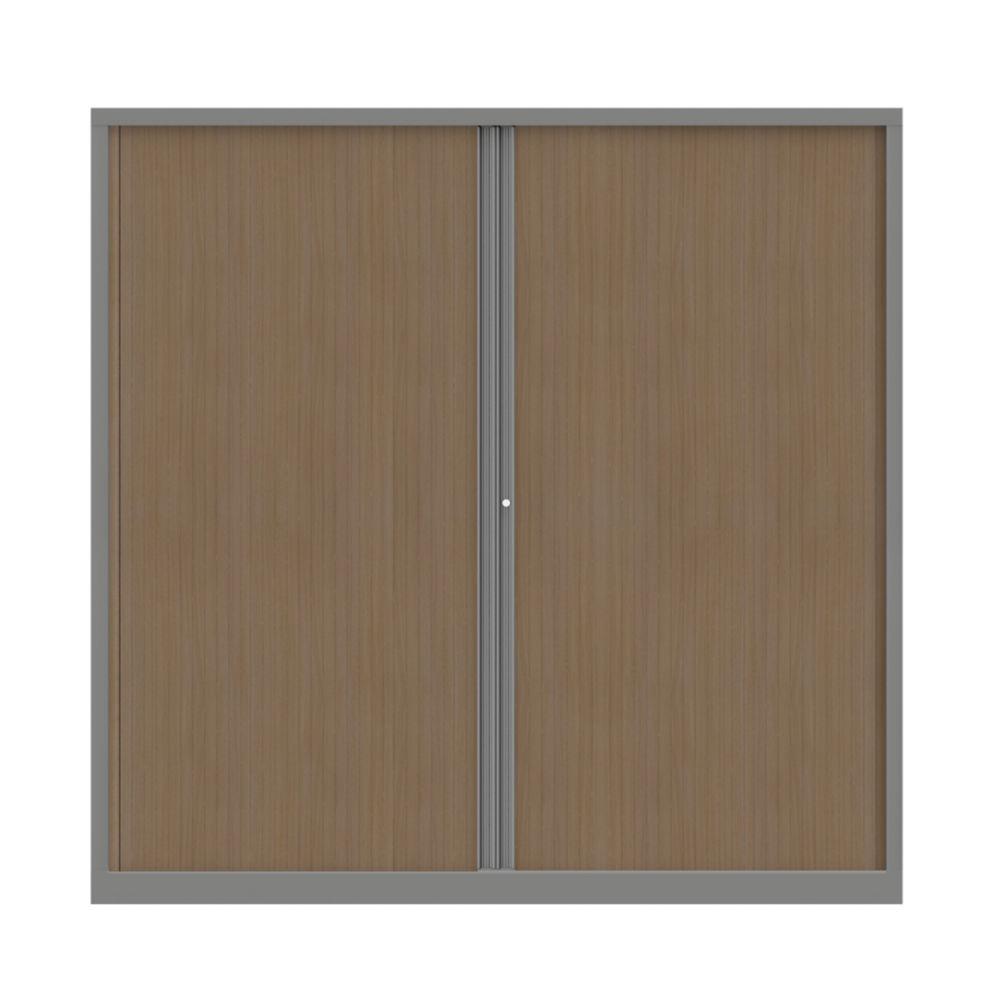 Armoire  rideaux mtallique Confort+ maxi-largeur 180 x Ht 198 cm - corps Aluminium rideaux Chne