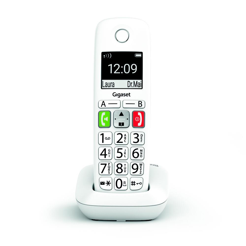 Gigaset e290 tlphone tlphone analog/dect identification de l'appelant blanc