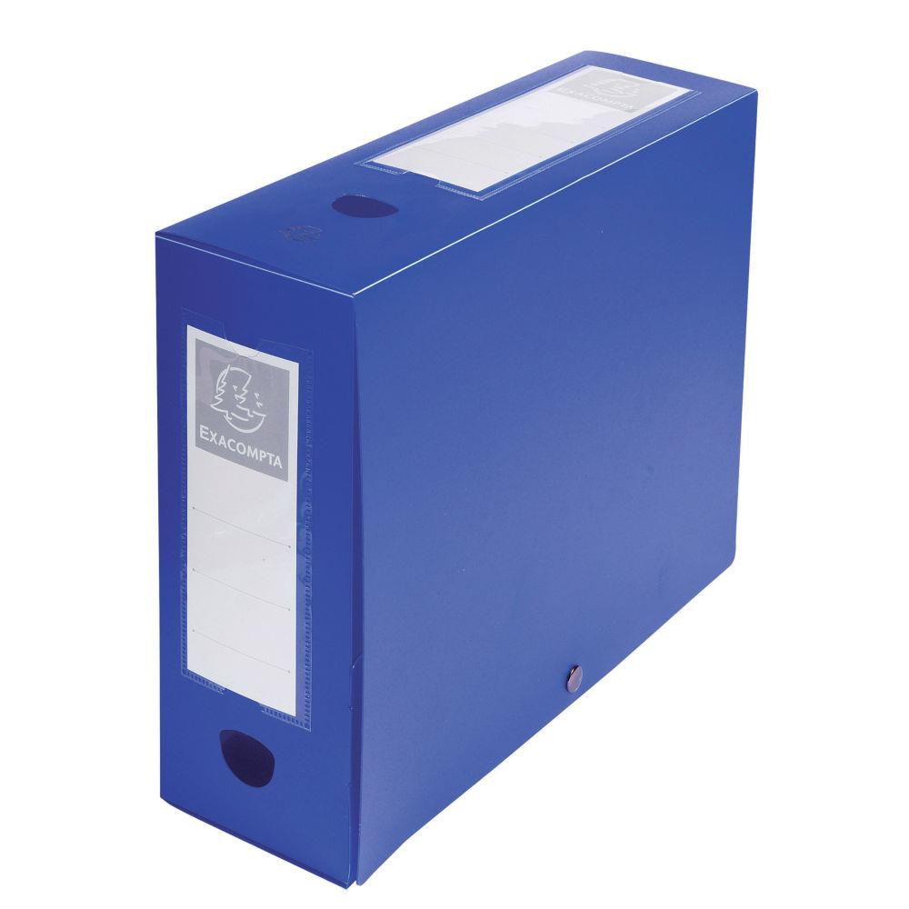 Bote de classement A4 Exacompta polypropylne - Dos 10 cm - Bleu - Lot de 10
