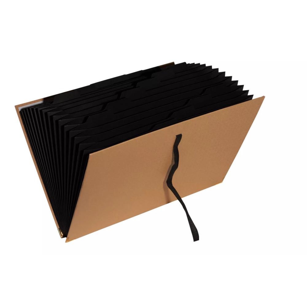Trieur extensible Exacompta OfficeByMe  ruban A4 en carton - 18 compartiments - Beige