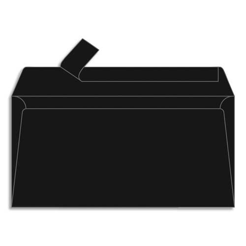 Enveloppe Pollen de Clairefontaine - format DL 110 x 220 mm - noir - paquet de 20