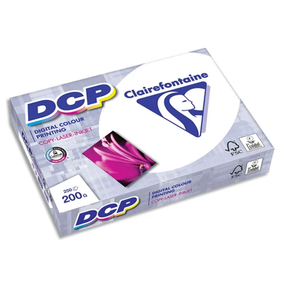 Ramette de 250 feuilles de papier blanc Clairalfa - Dcp copieur - laser - jet d'encre couleur - 200g - A3