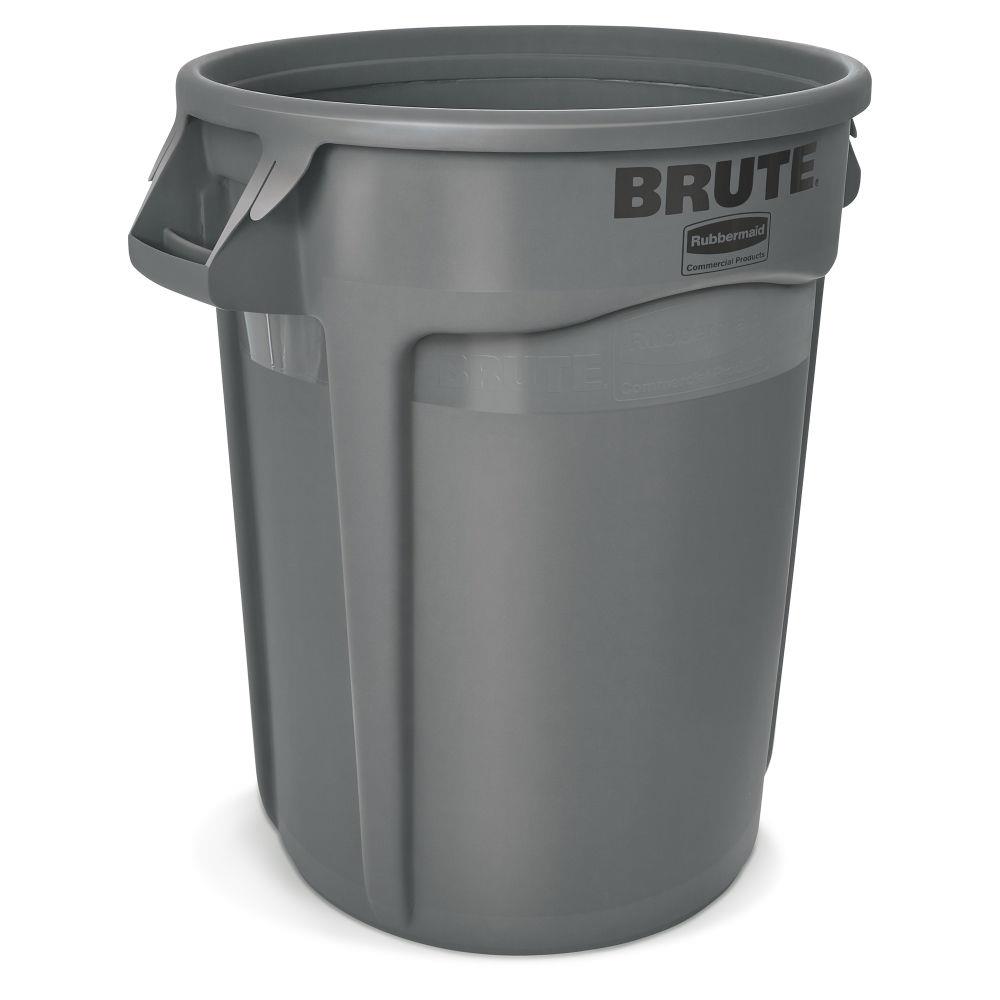 Collecteur rond Brute Rubbermaid 120L - Gris