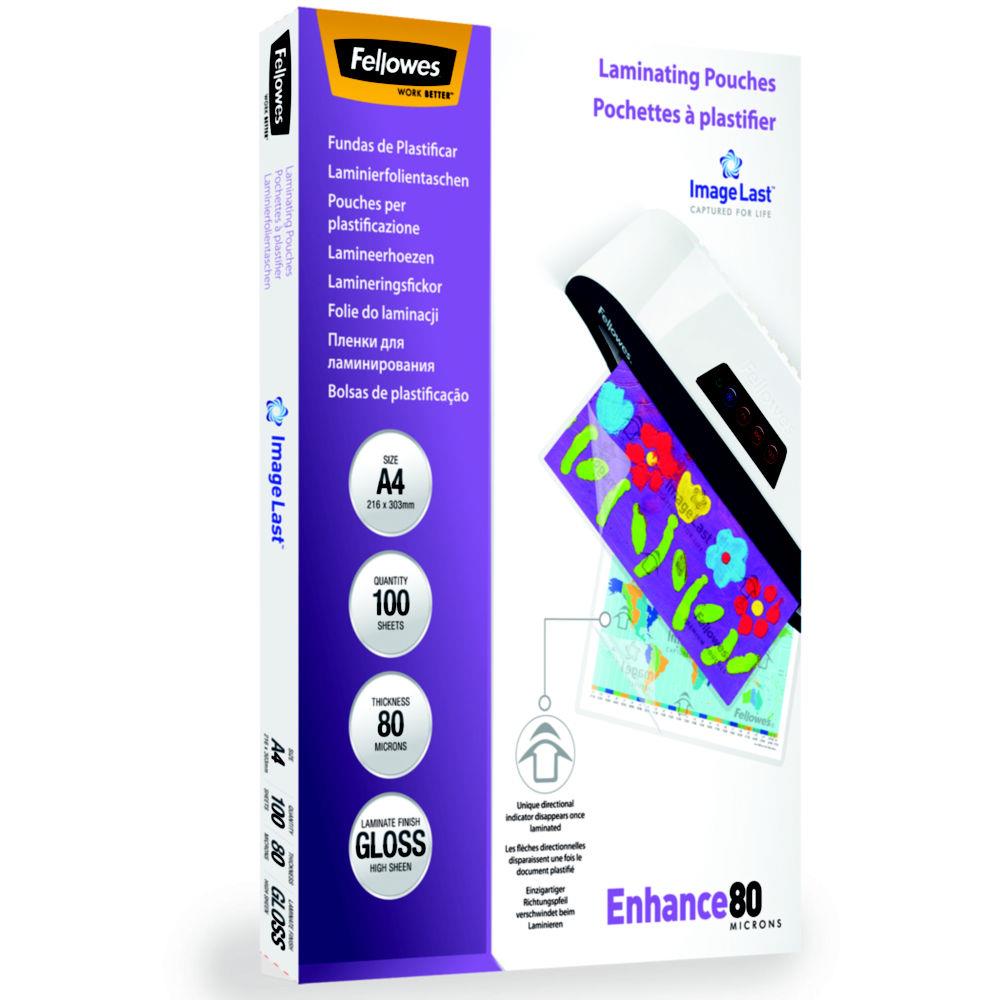 Pochettes Fellowes Imagelast - A4 -80 microns - bote de 100