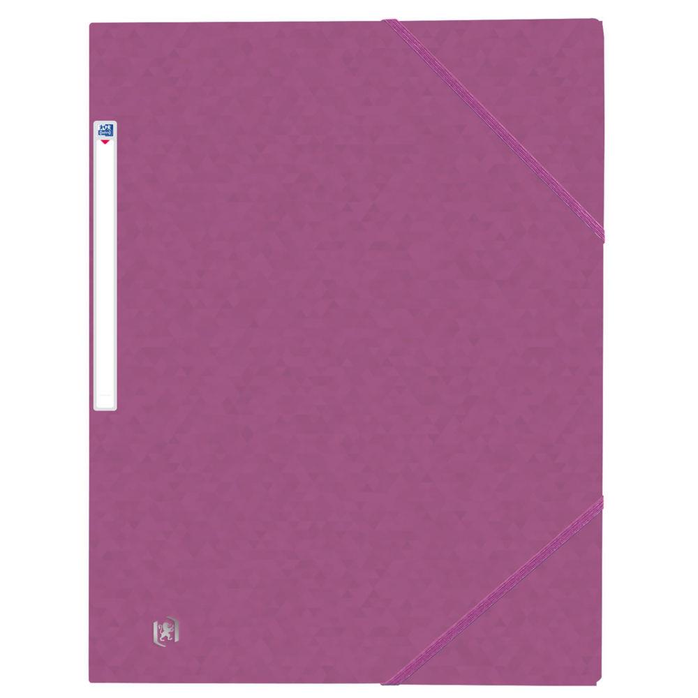 Chemises 3 rabats  lastiques Oxford Top File + A4 - violet