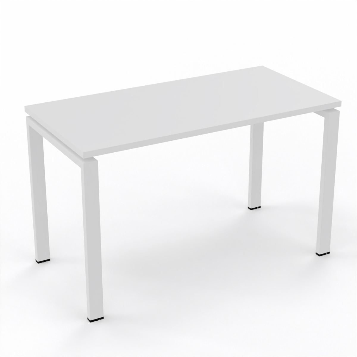 Bureau rectangulaire indpendant profondeur 60 cm gamme Conect - blanc neige - Longueur 120 - Pitement Fixe blanc