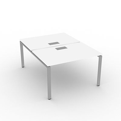 Bench gamme Conect quip de trappes de soft closing - 120 x 165 cm - dcor blanc neige - pitement arche fixe gris alu - lment dpart