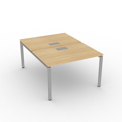 Bench gamme Conect quip de trappes de soft closing - 120 x 165 cm - dcor chne clair - pitement arche fixe gris alu - lment dpart