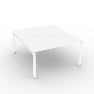 Bench gamme Conect quip de trappes de soft closing - 140 x 165 cm - dcor blanc neige - pitement arche fixe blanc - lment dpart