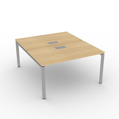 Bench gamme Conect quip de trappes de soft closing - 140 x 165 cm - dcor chne clair - pitement arche fixe gris alu - lment dpart