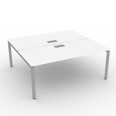 Bench gamme Conect quip de trappes de soft closing - 180 x 165 cm - dcor blanc neige - pitement arche fixe gris alu - lment dpart
